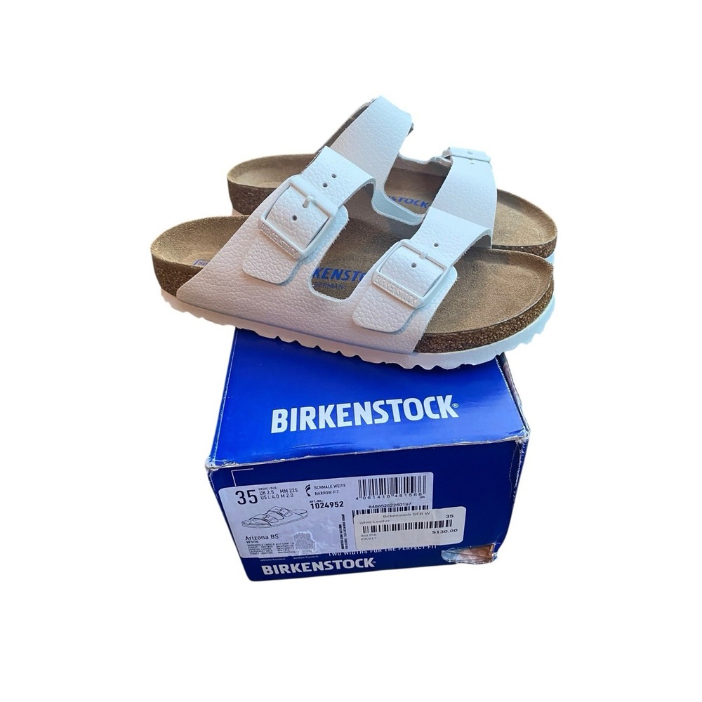 Birkenstock New w/ Box Arizona White‎ Leather Soft Footbed Regular - Select Size